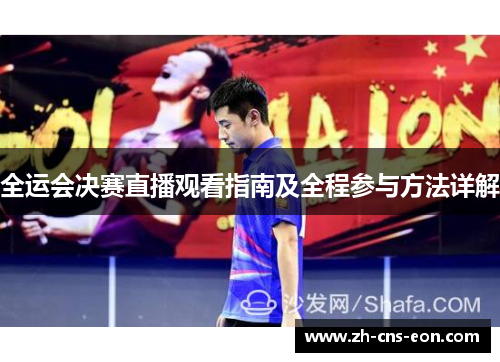 全运会决赛直播观看指南及全程参与方法详解